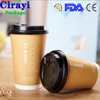 Disposable paper coffee cups hot drink paper cups with lids 10oz 8oz 6oz
