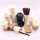 Eco friendly disposable coffee cups with lids and sleeve branded takeaway cups