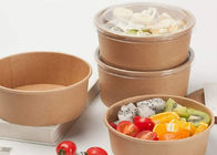 Disposable kraft paper bowl round with lid takeaway fast food box packaging box