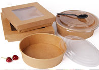 OEM Recyclable Disposable Kraft Paper Takeout Box paper bowl and take away