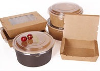 OEM Recyclable Disposable Kraft Paper Takeout Box paper bowl and take away