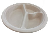 Clear disposable biodegradable pet fast food tray clamshell container white round bowl