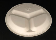 Disposable biodegradable pet fast food tray clamshell container white round bowl