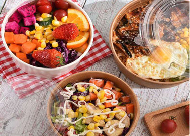 100% Eco Friendly Disposable Kraft Paper Salad Bowl  paper bowl food container box