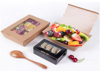 100% Eco Friendly Disposable Kraft Paper Salad Bowl With Lid paper bowl box container