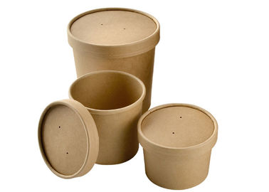 Disposable single wall printing paper soup noodle bowl cup with lid icream cup