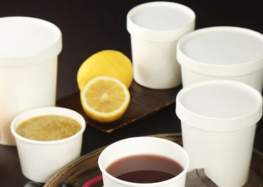 Disposable single wall printing paper soup noodle bowl cup with lid icream cup
