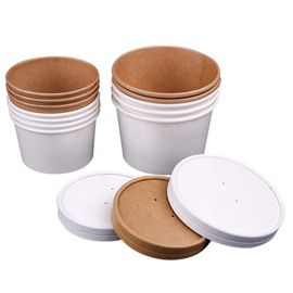 Cheap Paper Soup Bowl Custom Fast Restaurant Packaging Bowl icream cup bowl