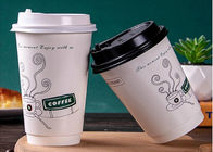 12OZ DISPOSSIBLE PAPER CUPS WITH LIDS FOR HOT DRINKS PERSONALIZED PAPER COFFEE CUPS