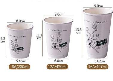 Double layer Hot sale wholesale  paper coffee cup with lids custom printed