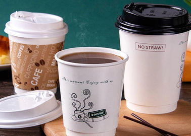 Double layer Hot sale wholesale  paper coffee cup with lids custom printed
