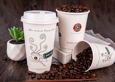 Double layer Hot sale wholesale  paper coffee cup with lids custom printed