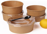 Disposable kraft paper bowl 12 oz takeaway fast food container strong disposable bowls