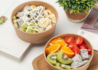 Disposable Kraft paper container saland bowl cup biodegradable or  bowl cup