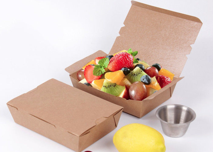 Disposable 48oz container kraft paper salad bowl or take away paper box